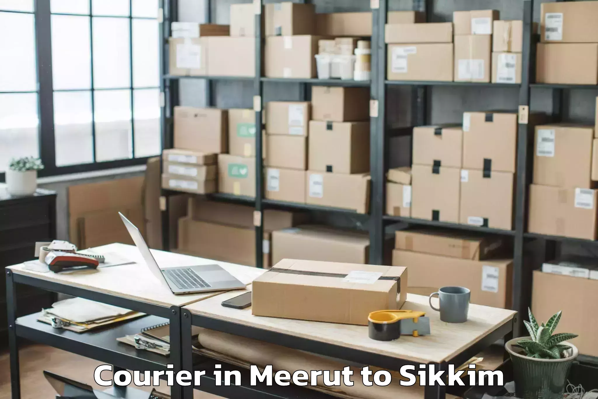 Easy Meerut to Gangtok Courier Booking